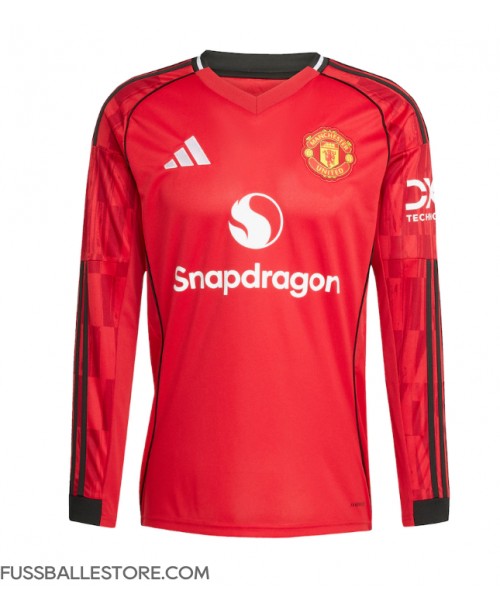 Günstige Manchester United Heimtrikot 2025-26 Langarm Günstige Manchester United Heimtrikot 2025-26 Langarm